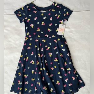 Navy with hearts twirl dress